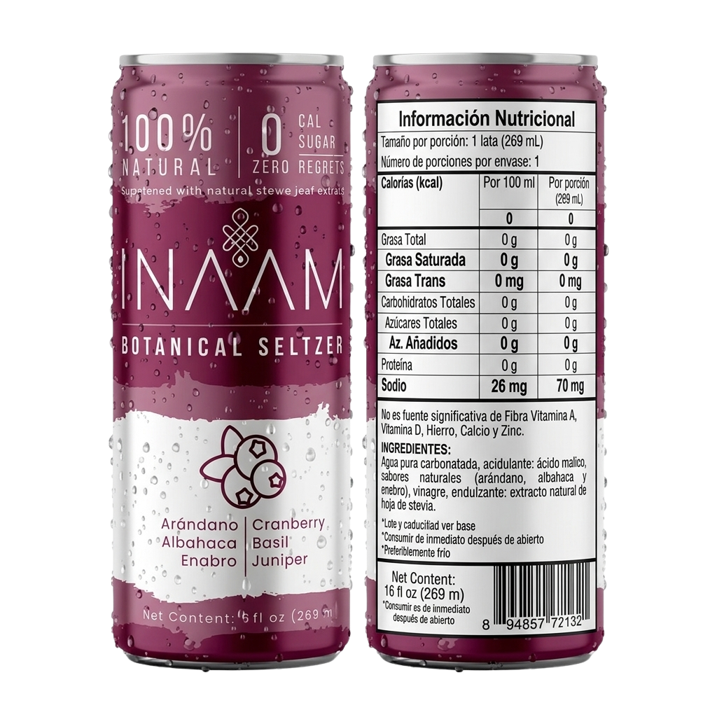 Cranberry, Albahaca y Enebro